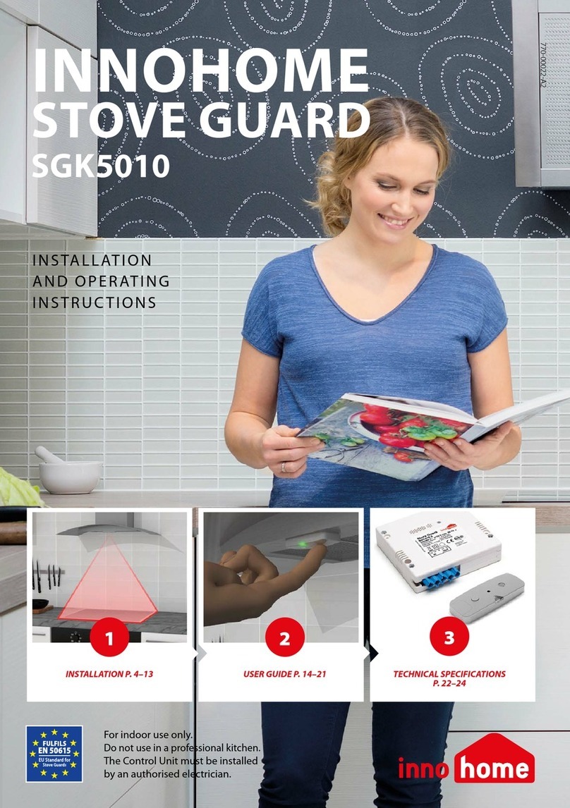 Innohome Stove Guard SGK5010 Installation and operating instructions Innohome Stove Guard SGK5010 Installation and operating instructions