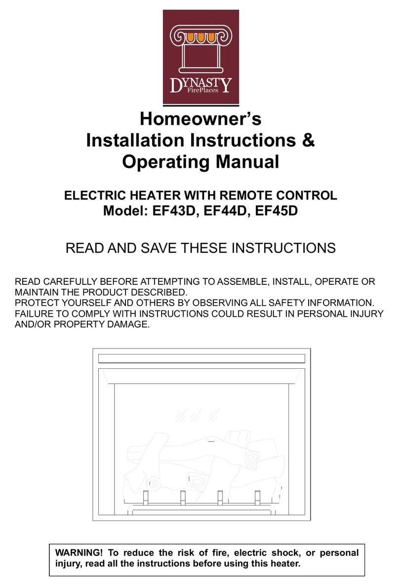 Dynasty Fireplaces EF43D Installation instructions & operating manual