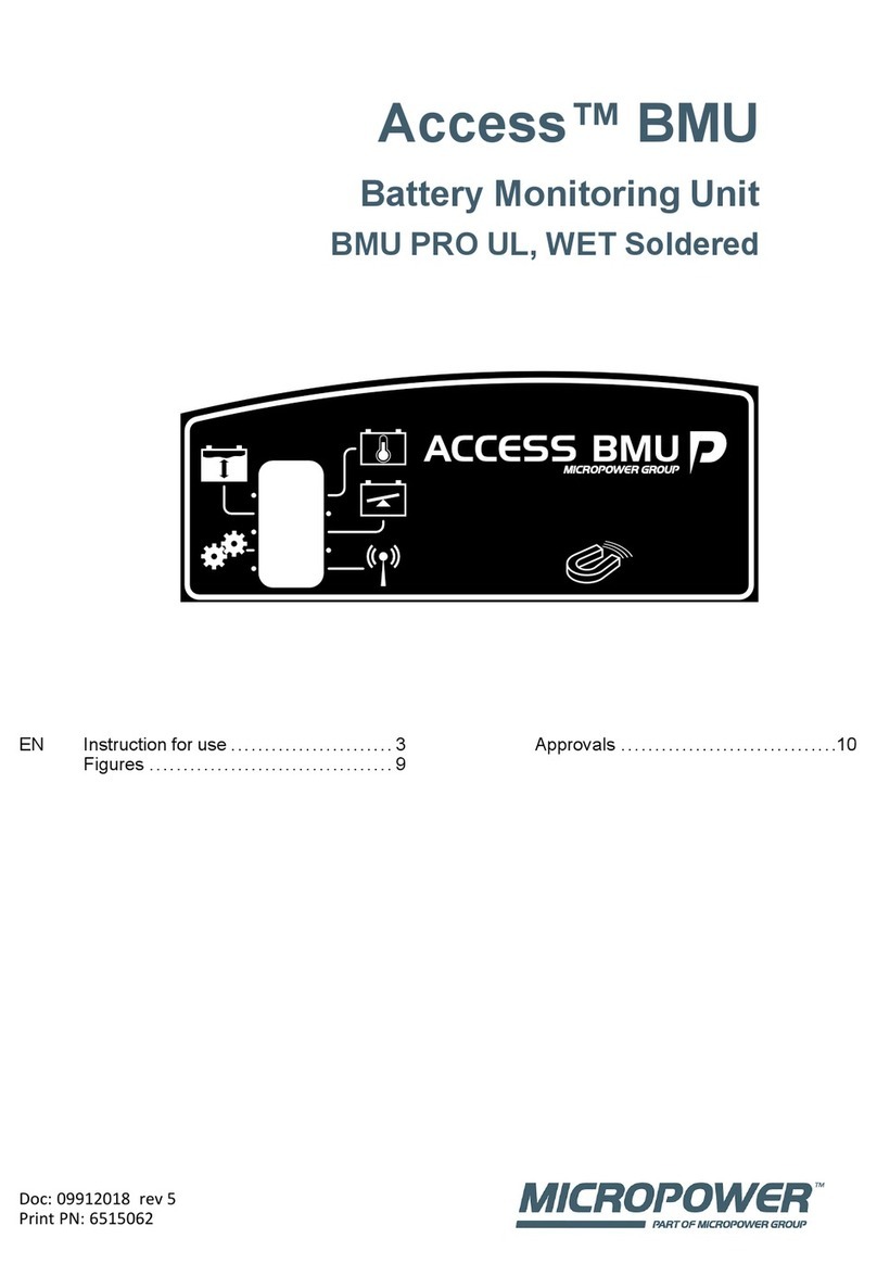 MICRO-POWER Access BMU Series Instructions for use MICRO-POWER Access BMU Series Instructions for use