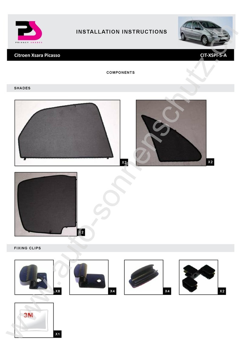 Privacy Shades CIT-XSPI-5-A installation instructions