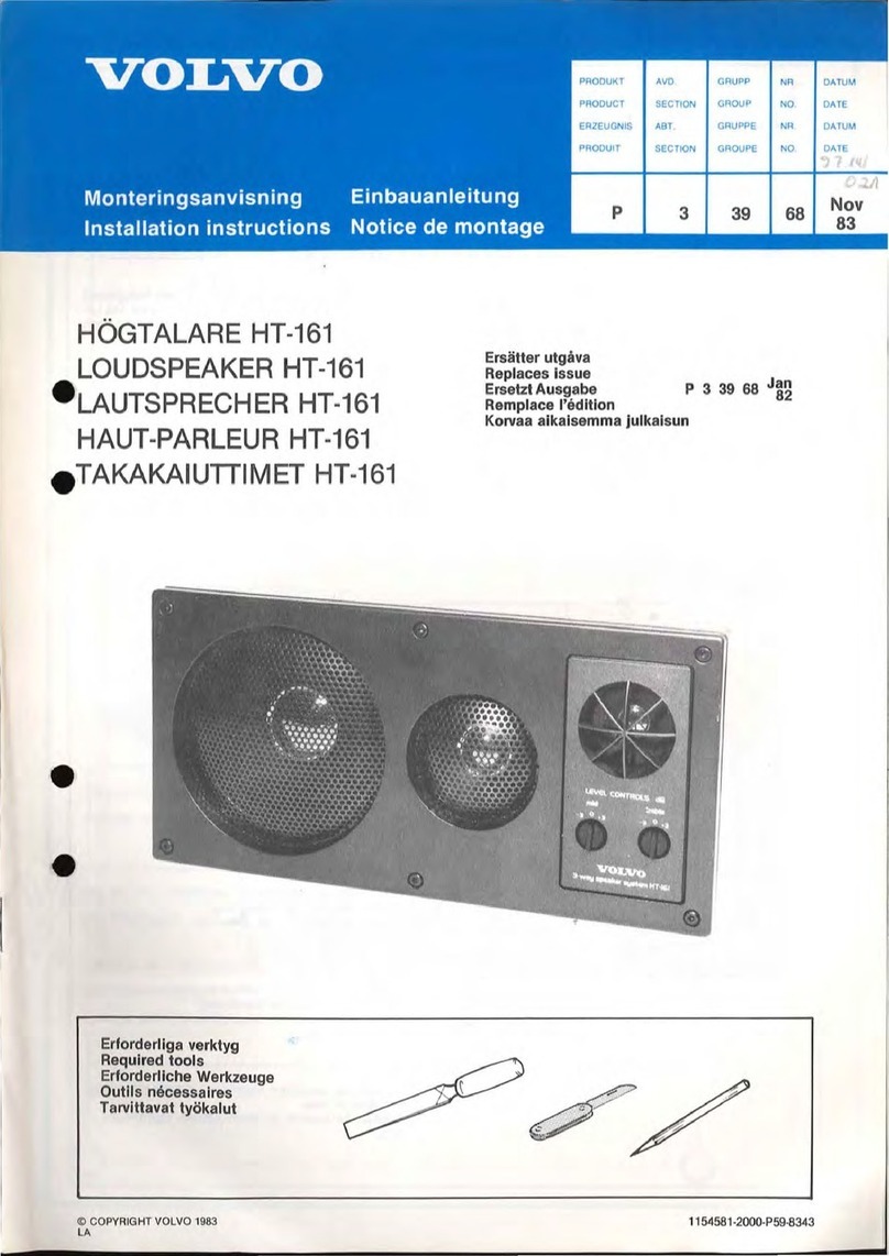 Volvo HT-161 installation instructions