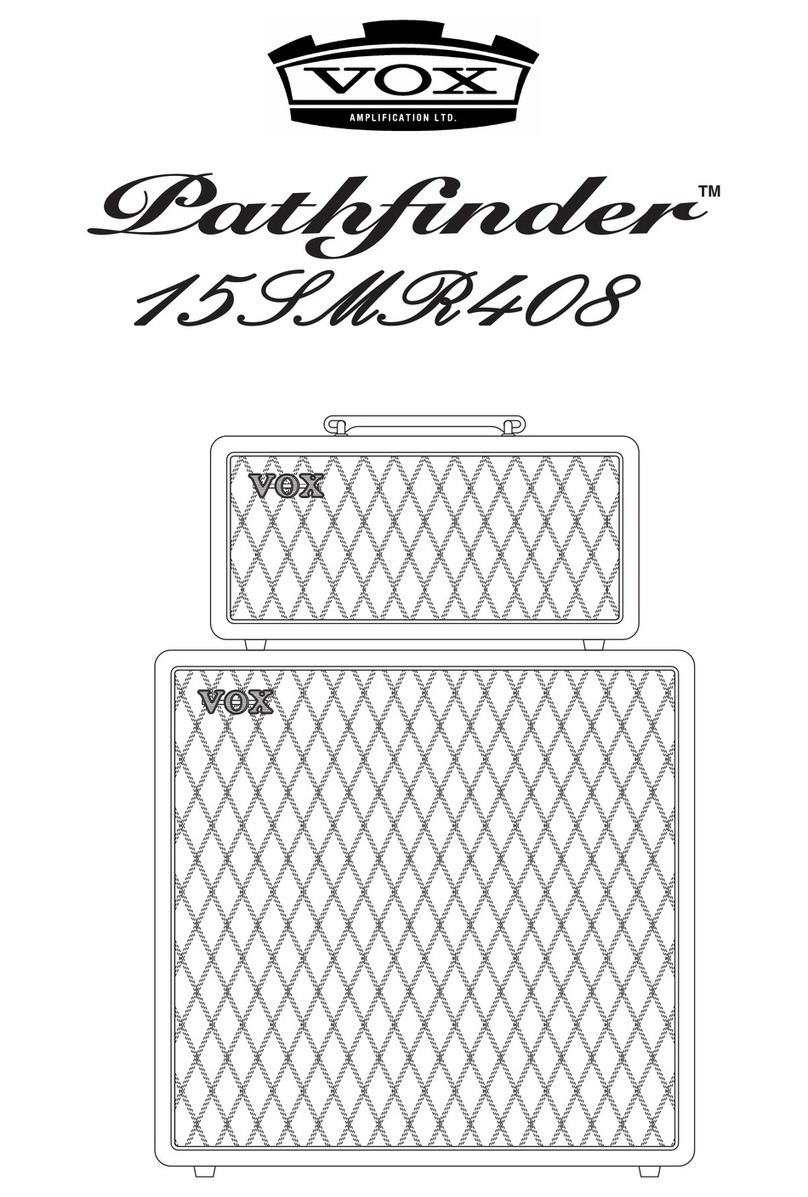VOX Amplification Pathfinder 15SMR408 quick start guide