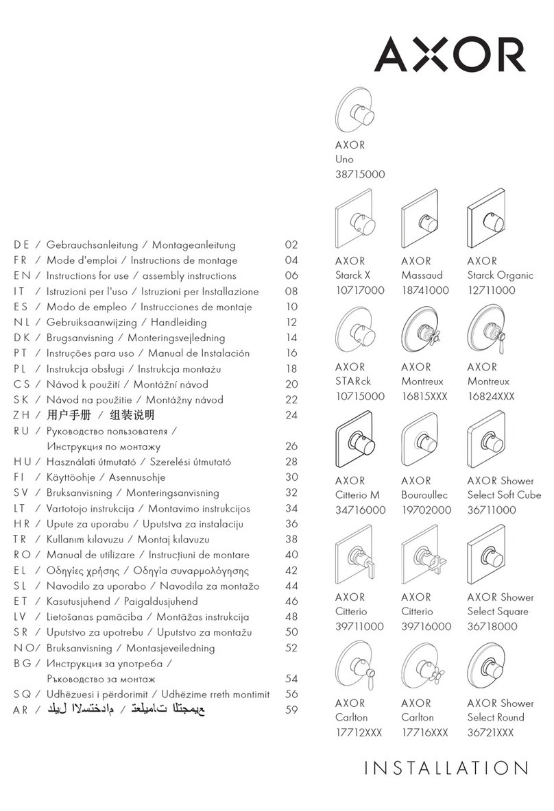 Hans Grohe AXOR Carlton 17712 Series Manual