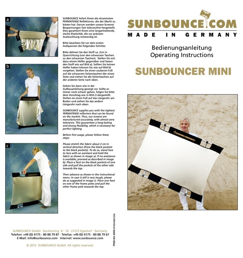 SUNBOUNCE.COM SUNBOUNCER MINI operating instructions SUNBOUNCE.COM SUNBOUNCER MINI operating instructions