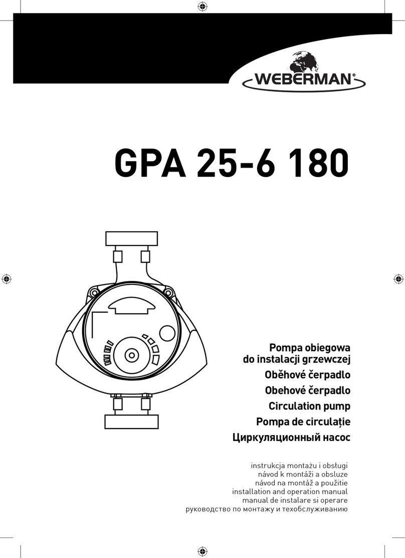 Weberman GPA 25-6 180 Installation and operation manual