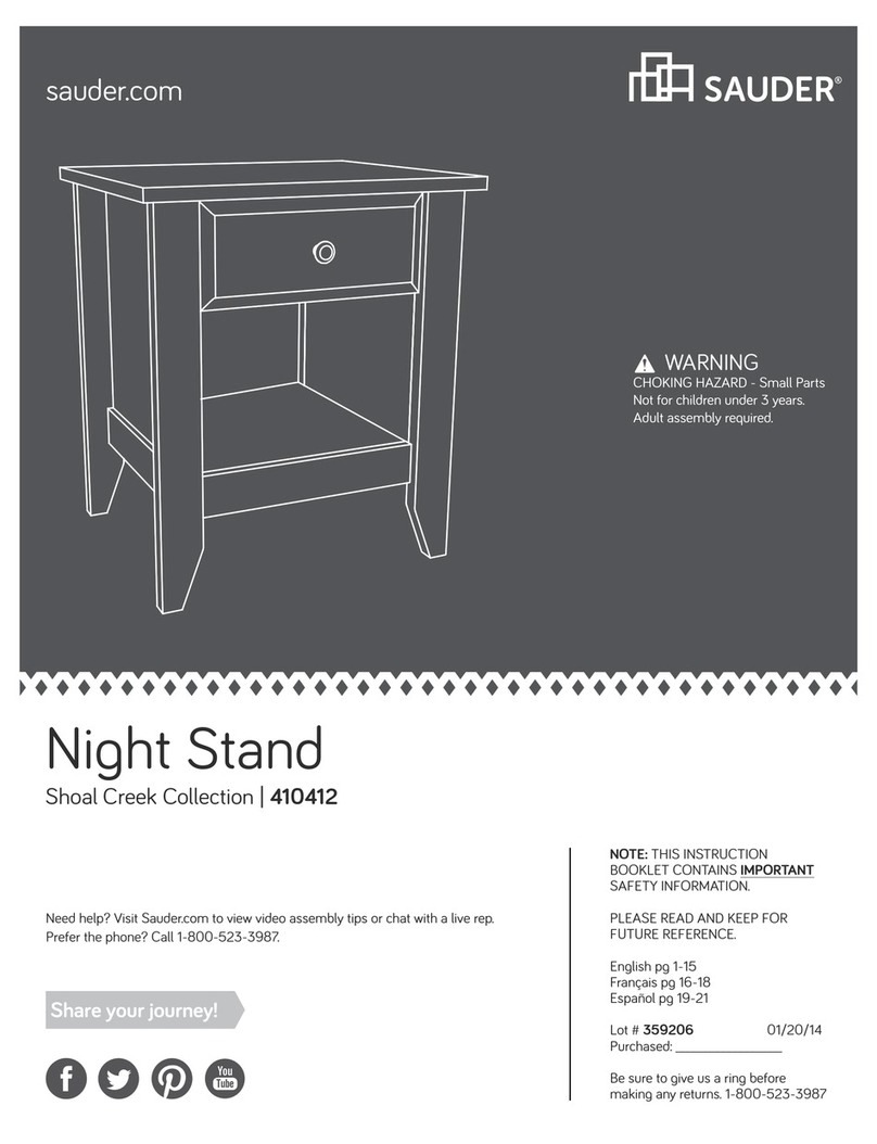 Sauder Shoal Creek Night Stand 410412 User manual