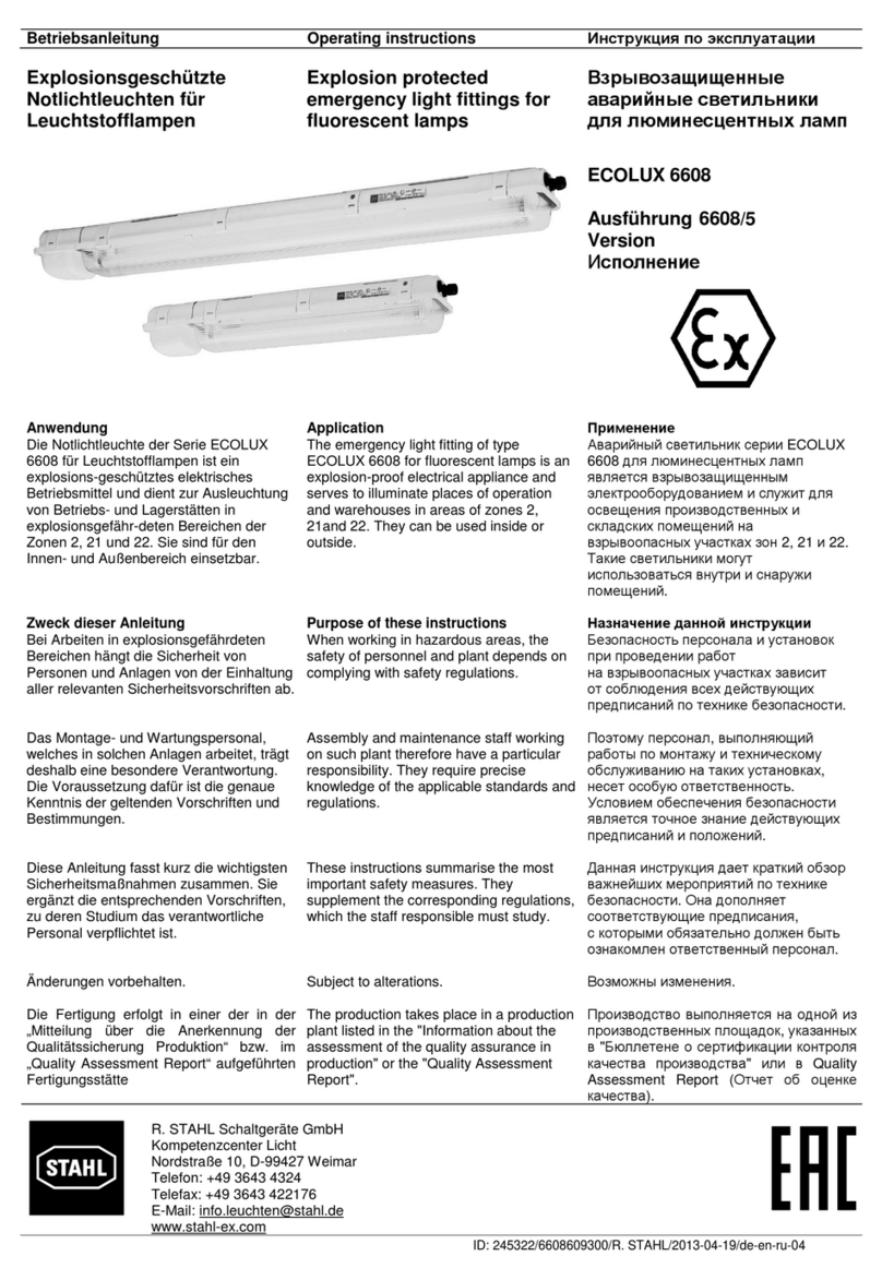 Stahl ECOLUX 6608 User manual