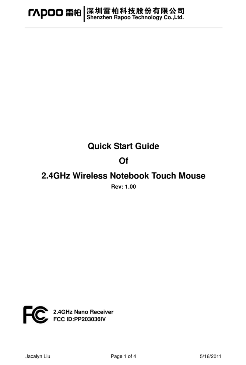 Rapoo M706FG User manual