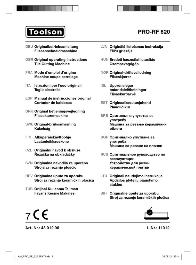 Toolson PRO-RF 620 Original operating instructions