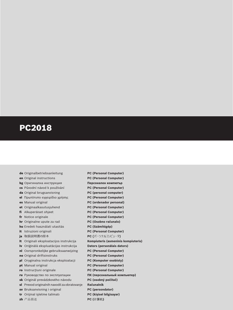 Bosch PC2018 Original instructions