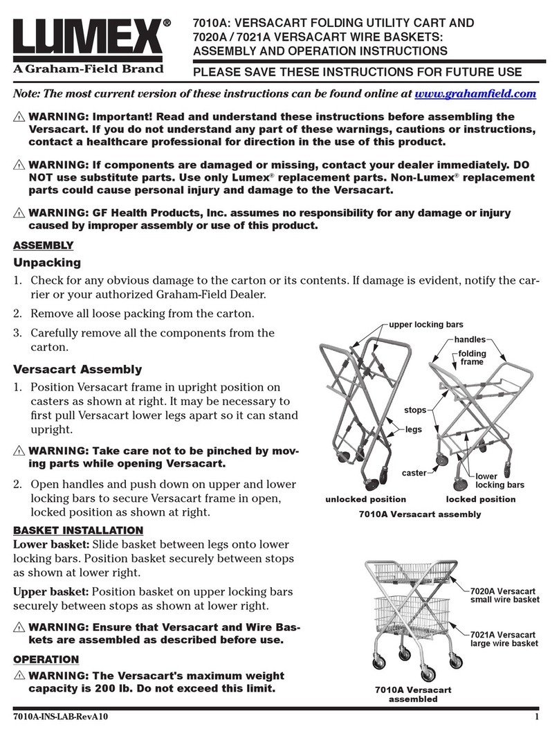 Graham Field Lumex VERSACART 7010A Assembly and operation instructions
