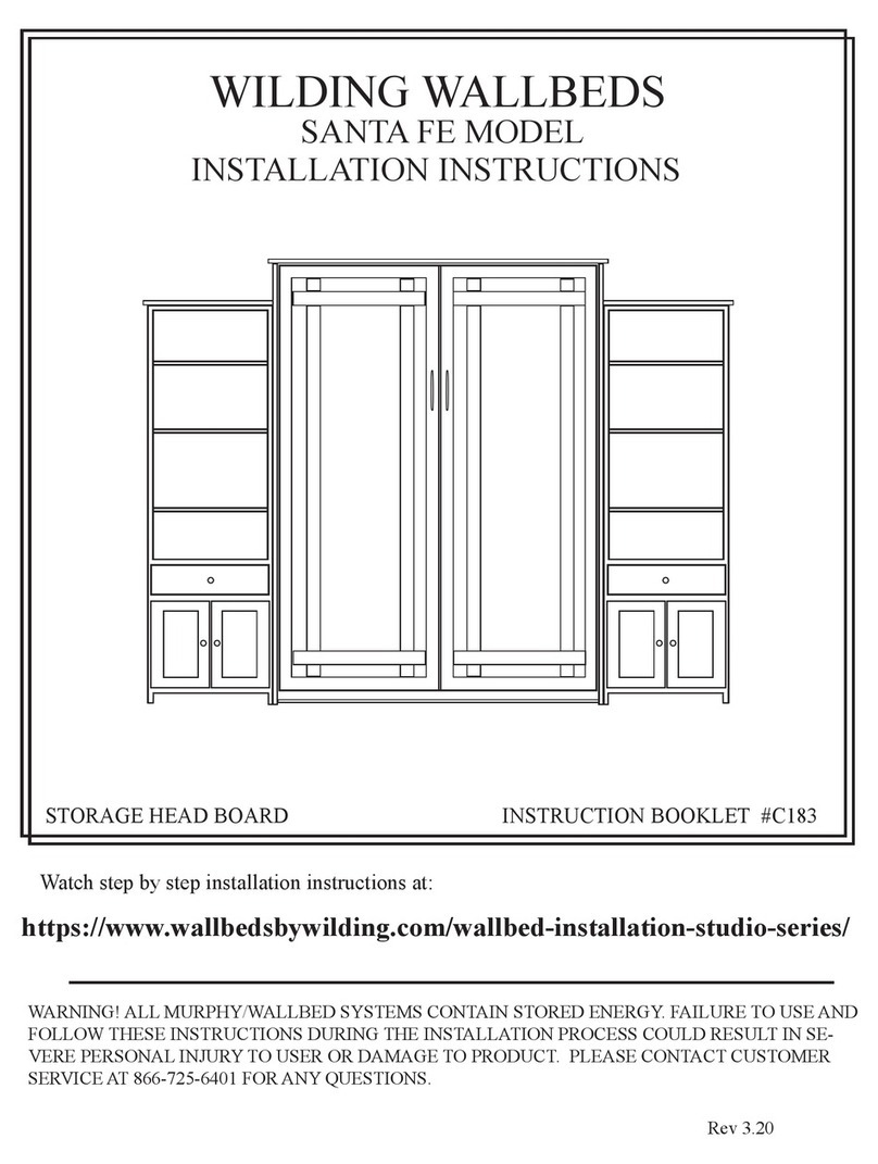 Wilding Wallbeds SANTA FE installation instructions