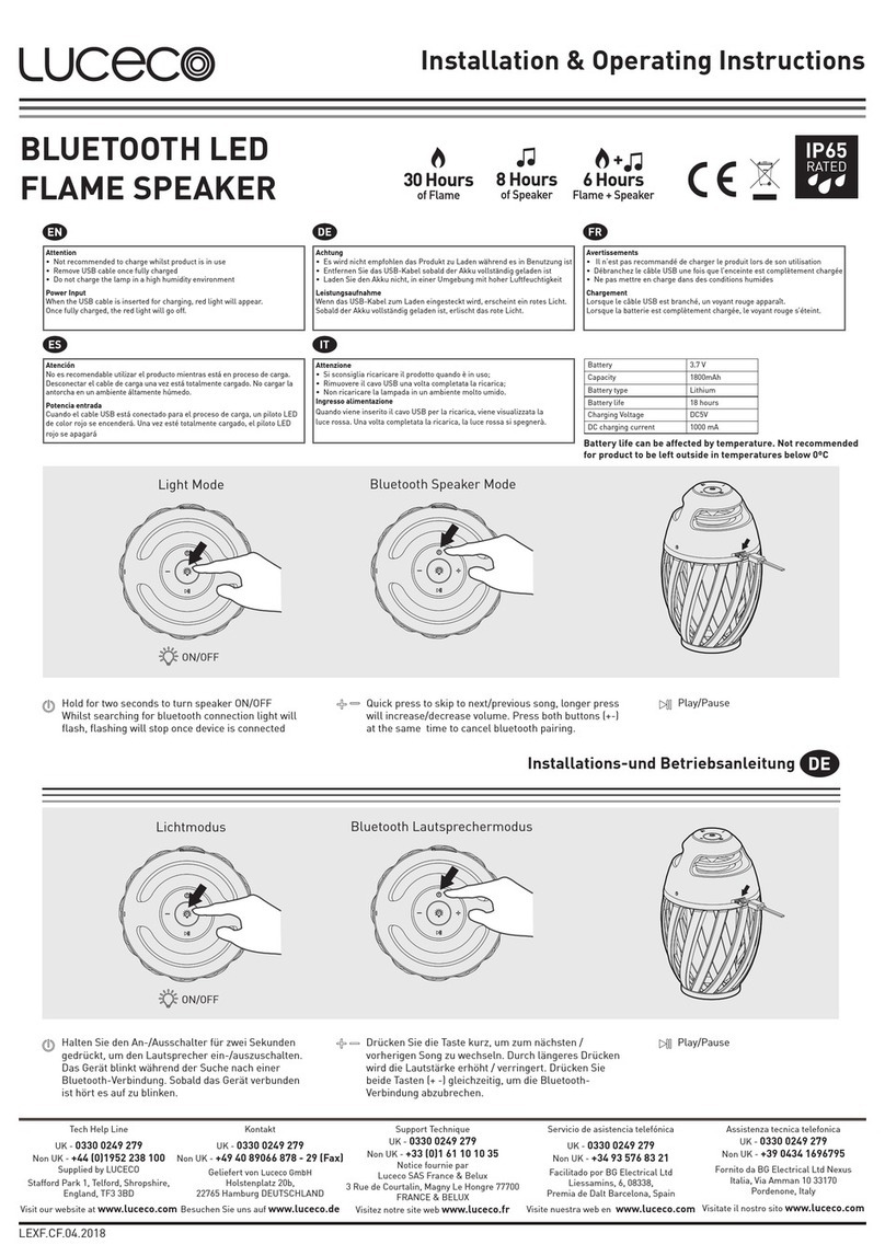 luceco LEXFLAMESPBK-01 Installation & operating instructions luceco LEXFLAMESPBK-01 Installation & operating instructions