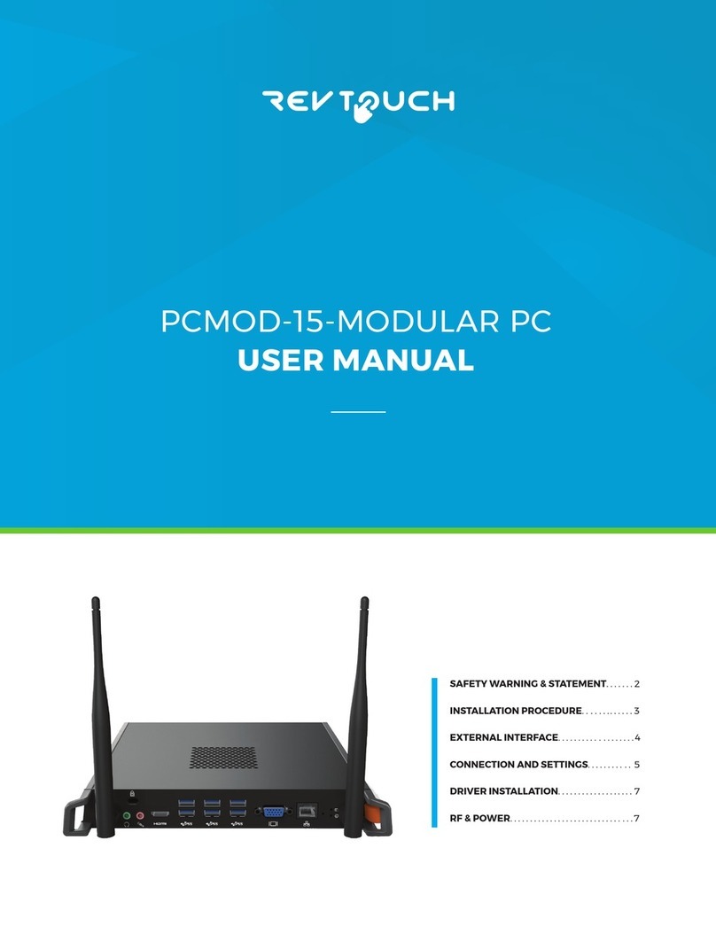 REVTOUCH PCMOD-15-MODULAR PC user manual