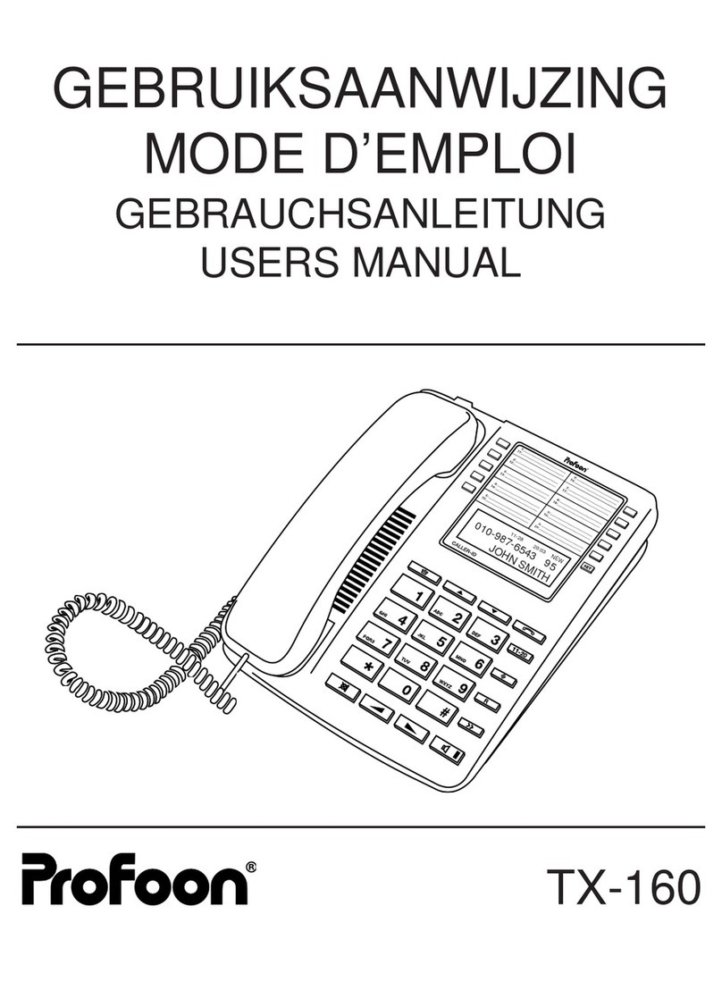 Profoon TX-160 User manual Profoon TX-160 User manual