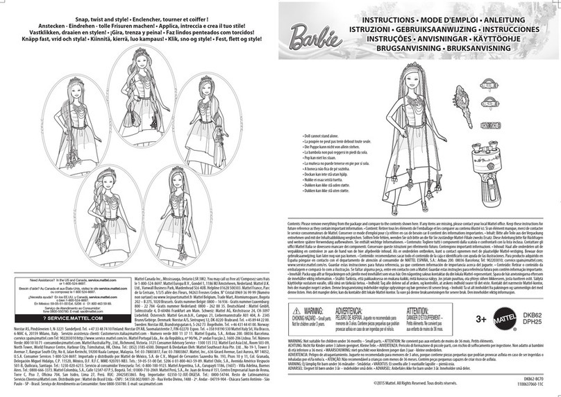 Mattel Barbie Endless Hair Kingdom Snap 'n Style... instructions