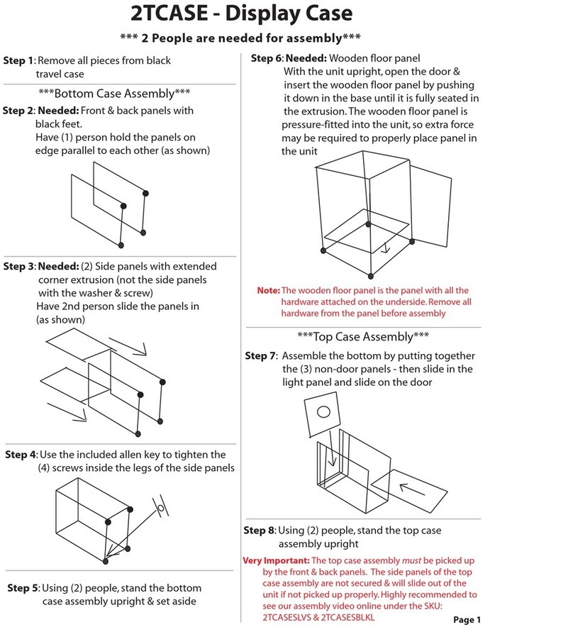 Displays2go 2TCASE User manual