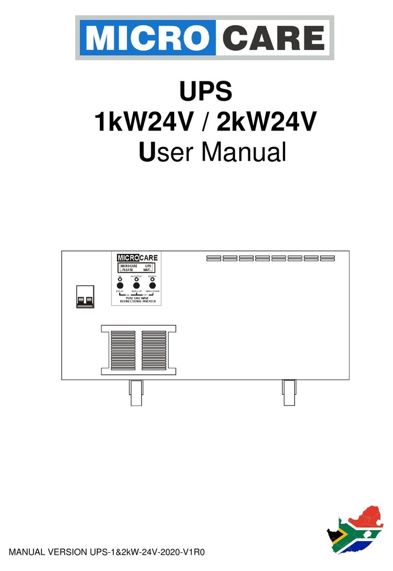 Microcare 1kW24V user manual