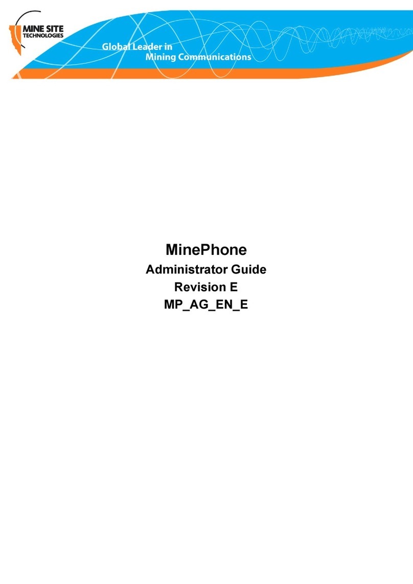 Mine Site Technologies MP70 MinePhone Administrator's guide