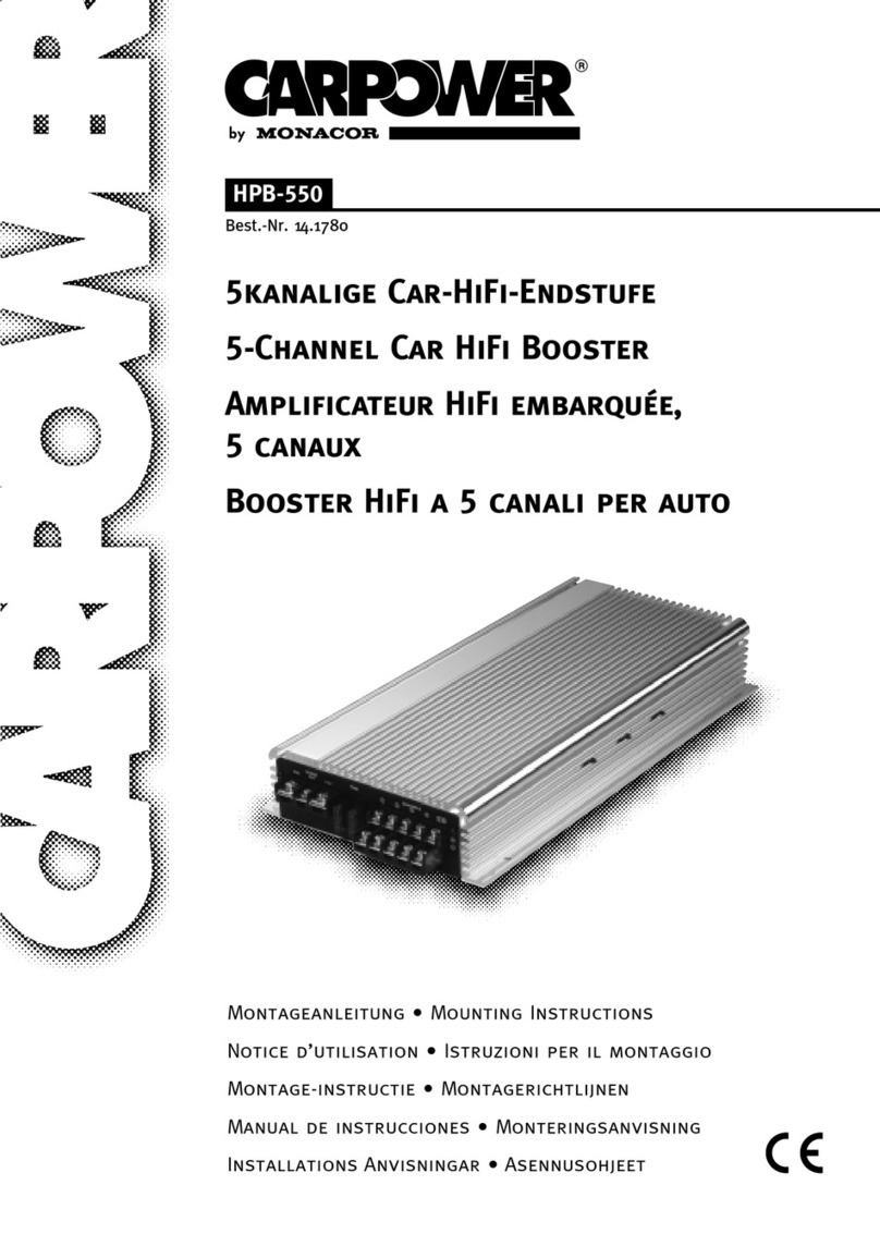 Monacor CARPOWER HPB-550 Mounting instructions