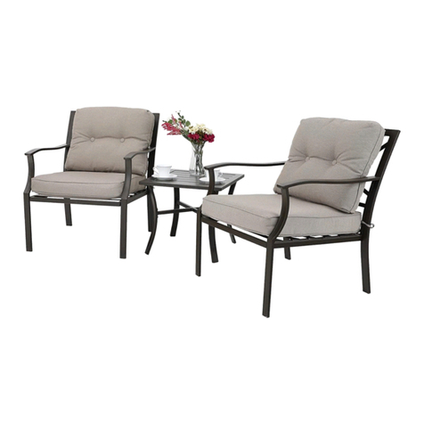 PHI VILLA 3PCS PADDED CONVERSATION SETS Operation instructions