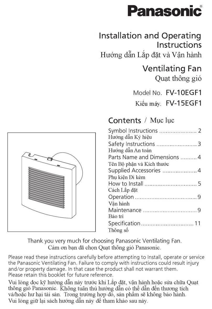 Panasonic FV-10EGF1 User manual