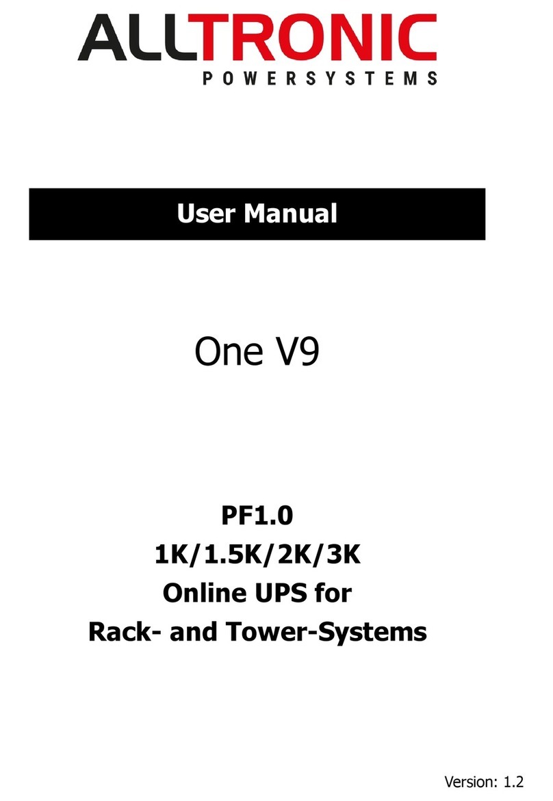 ALLTRONIC One V9 1K RT user manual