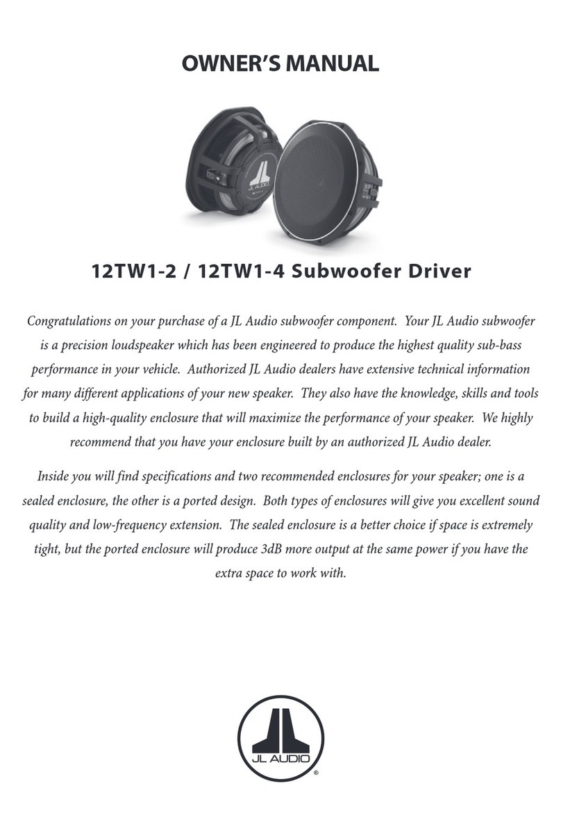 JL Audio 12TW1-2 User manual