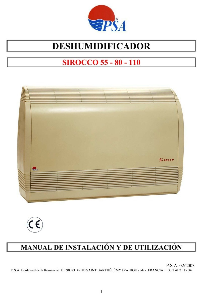PSA SIROCCO 55 Direction for Installation and Use