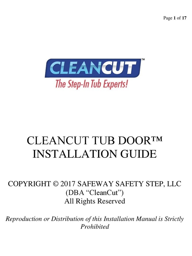 Clean Cut Tub Door installation guide