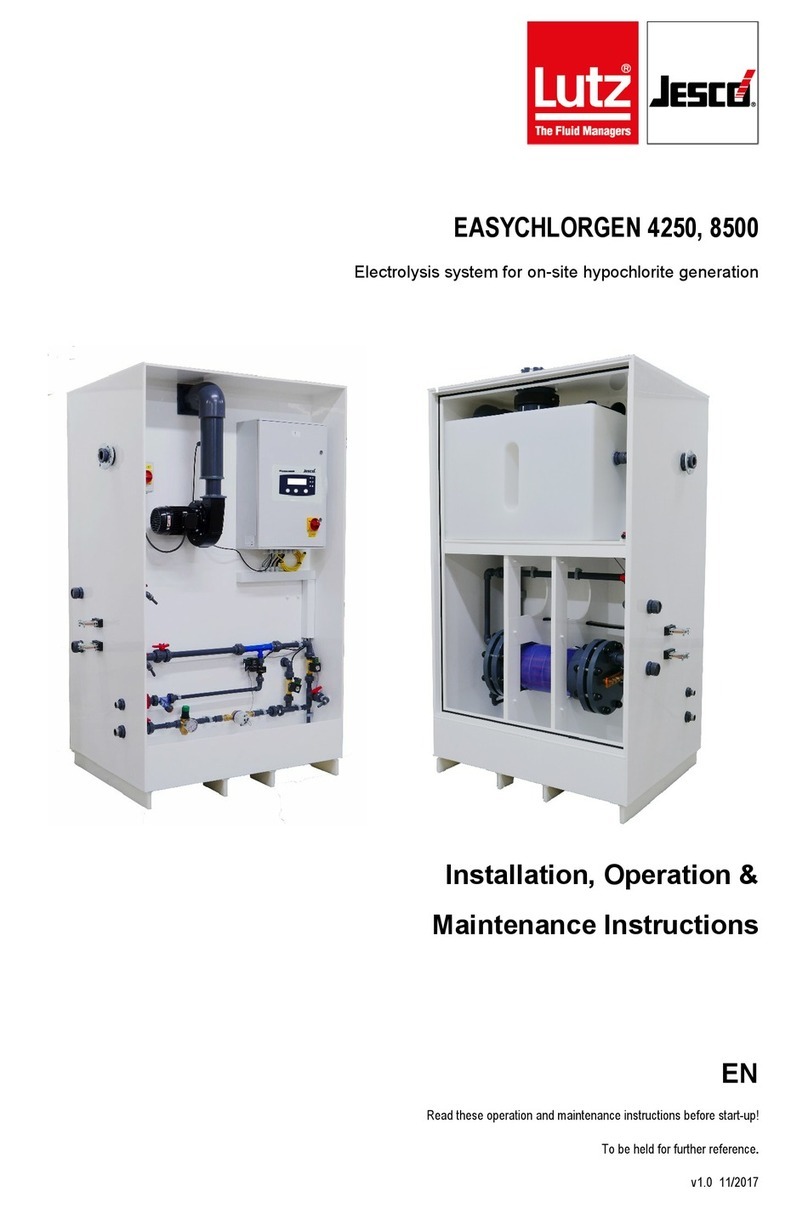 Lutz Jesco Easychlorgen 4250 Installation, operation & maintenance instructions