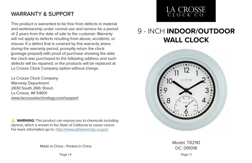 La Crosse T82110 quick start guide