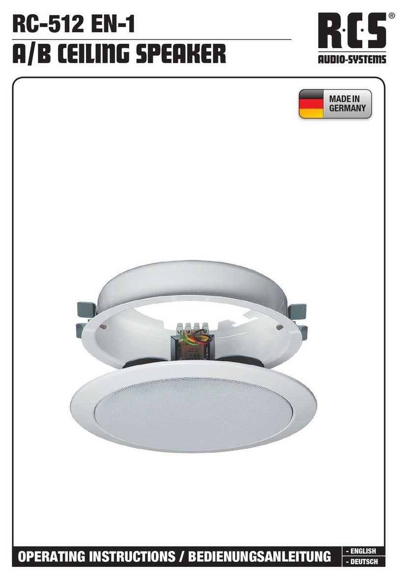 RCS AUDIO-SYSTEMS RC-512 EN-1 operating instructions