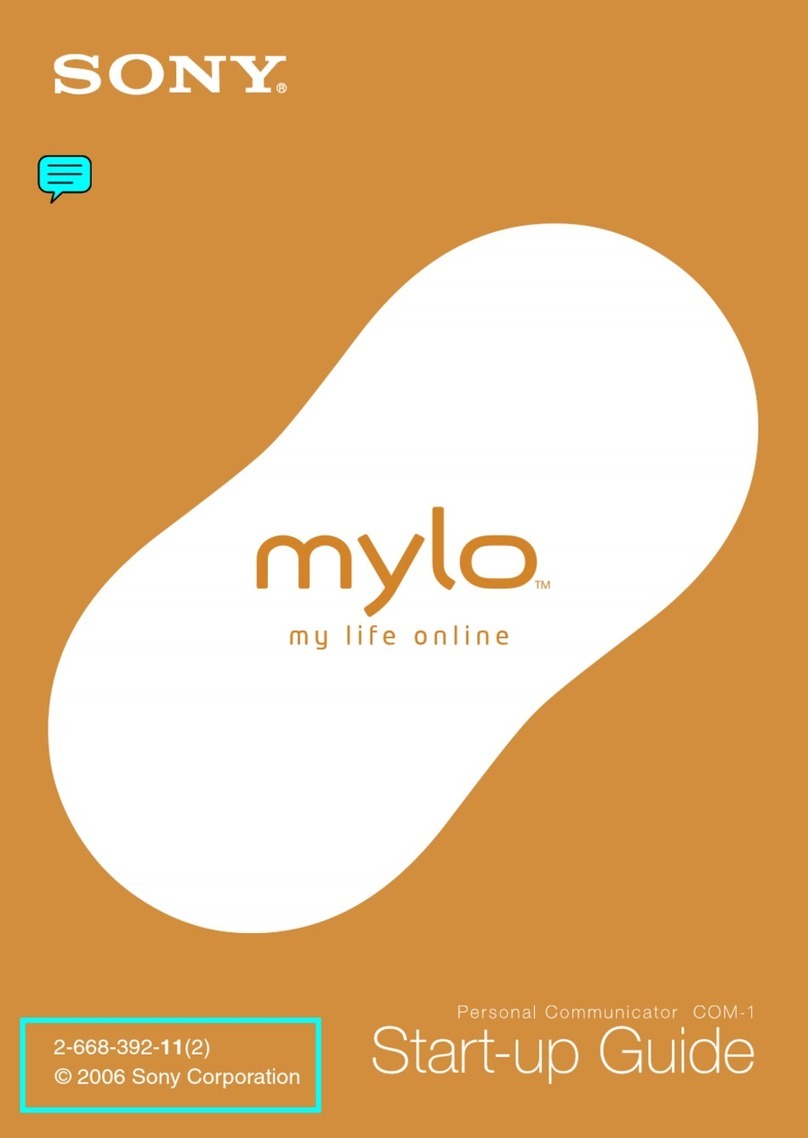 Sony mylo com-1 User guide Sony mylo com-1 User guide