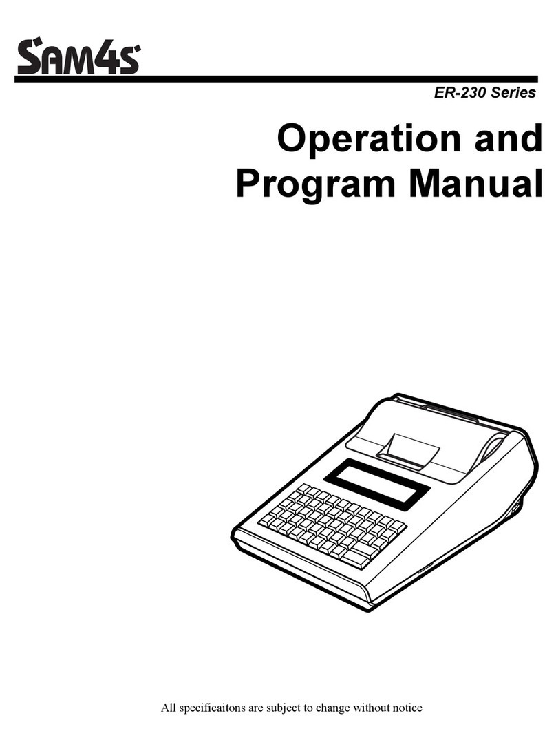 Sam4s ER-230 Series Operation and program manual