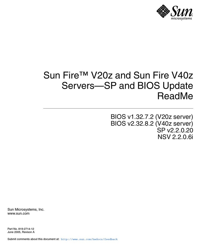 Sun Microsystems Sun Fire V20z Instruction sheet