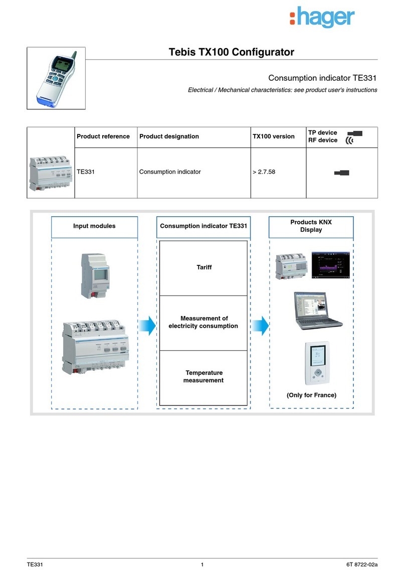 hager tebis TX100 User manual
