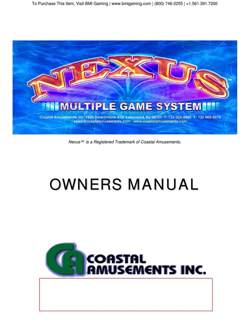 Coastal Amusements NEXUS owner's manual Coastal Amusements NEXUS owner's manual