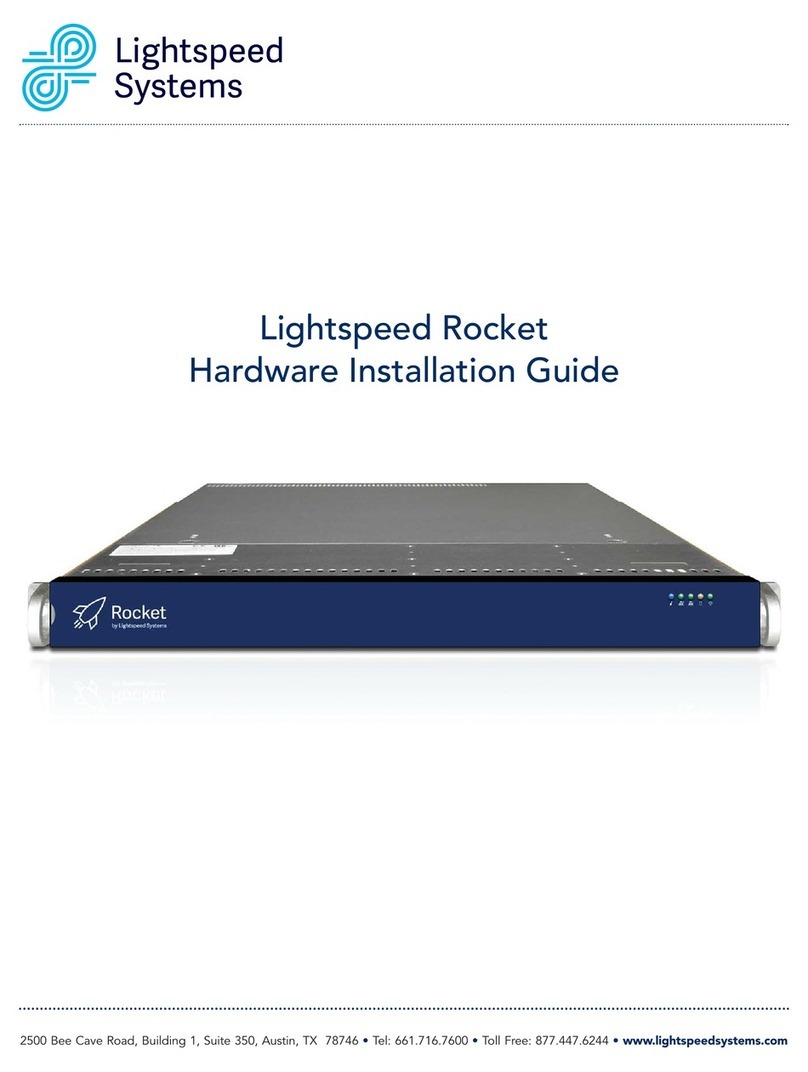 Lightspeed Systems Lightspeed Rocket Hardware installation guide Lightspeed Systems Lightspeed Rocket Hardware installation guide