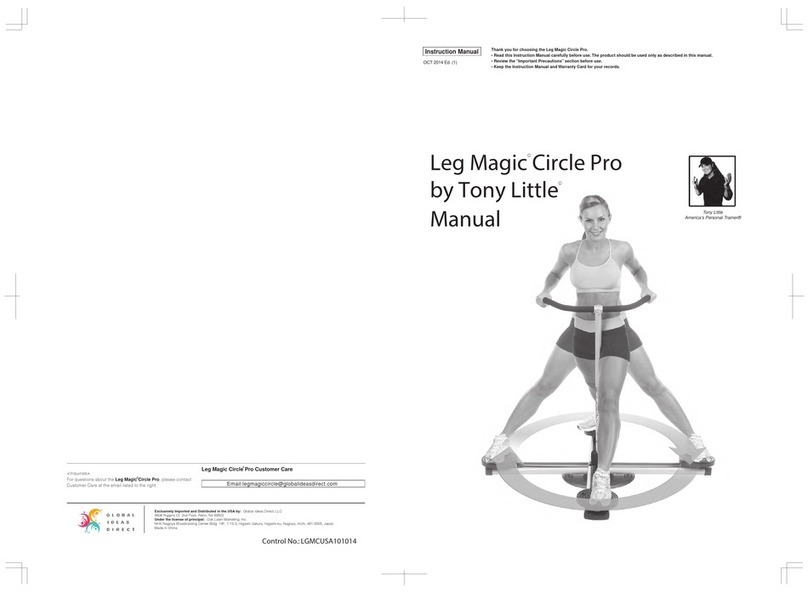 Tony Little Leg Magic Circle Pro instruction manual