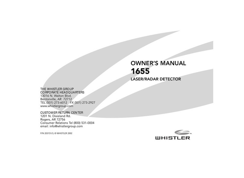 Whistler 1655 User manual