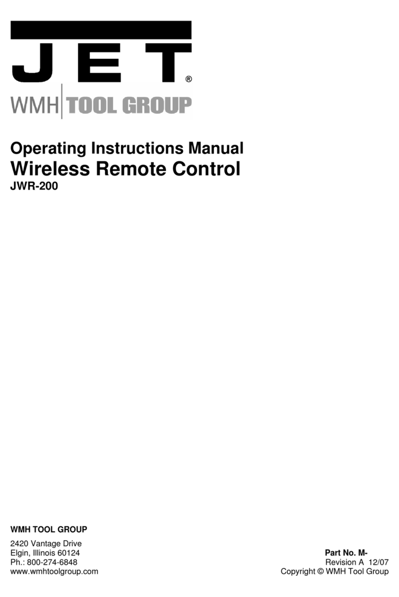 WMH Tool Group JET JWR-200 Operating instructions manual