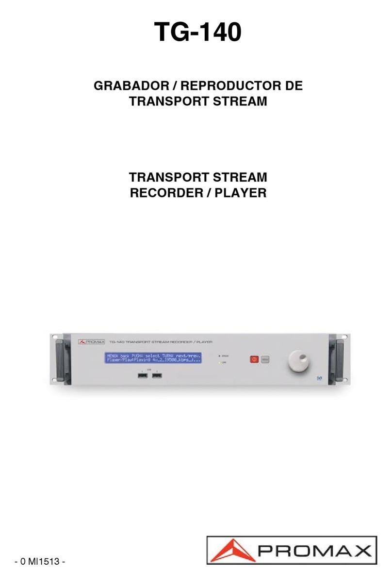 Promax TG-140 user manual