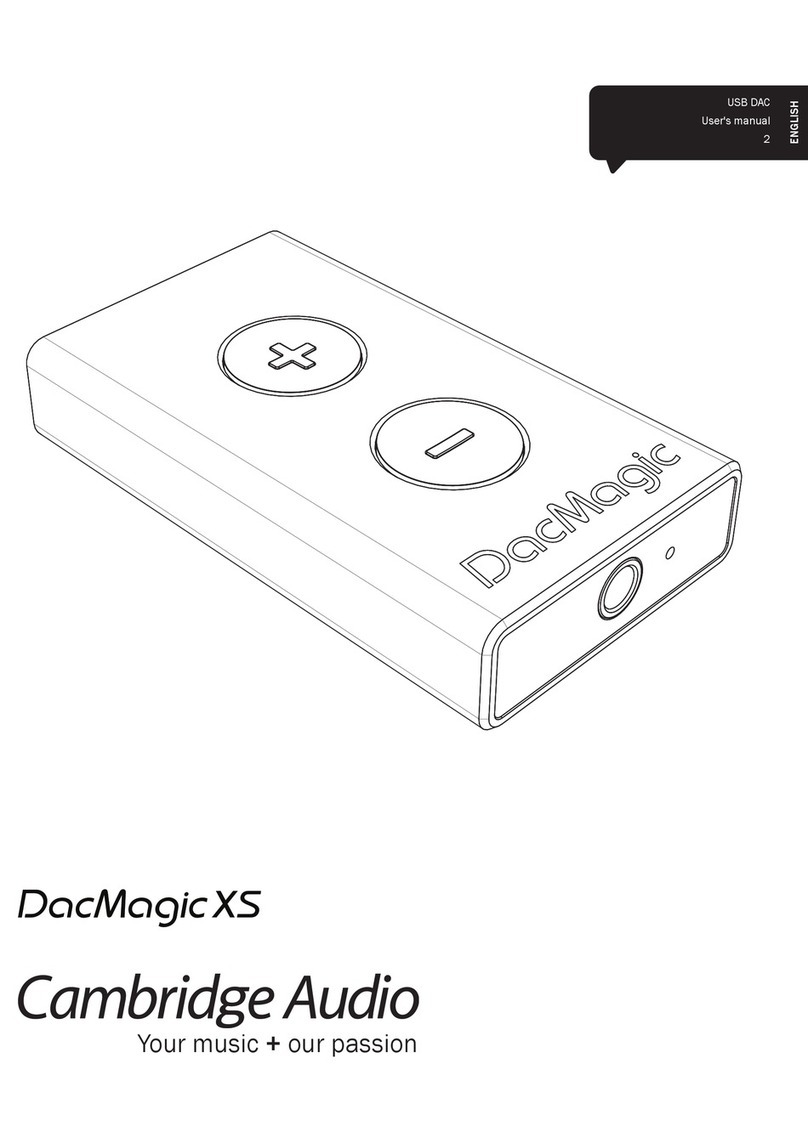 Cambridge Audio DacMagic XS user manual