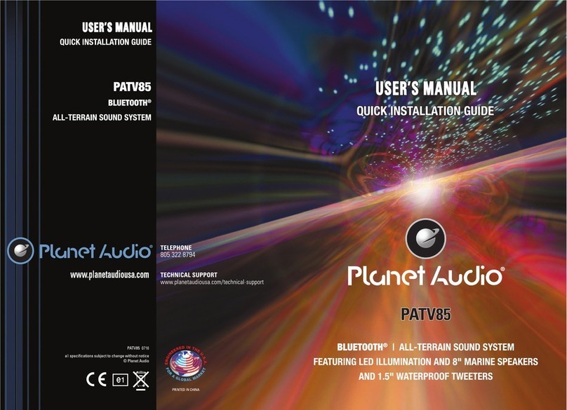 Planet Audio PATV85 user manual
