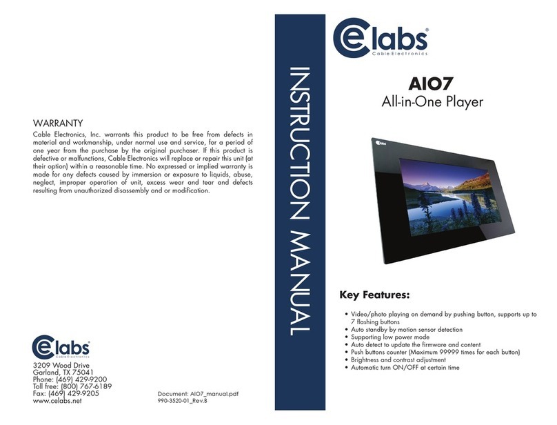 Cable Electronics AIO7 instruction manual