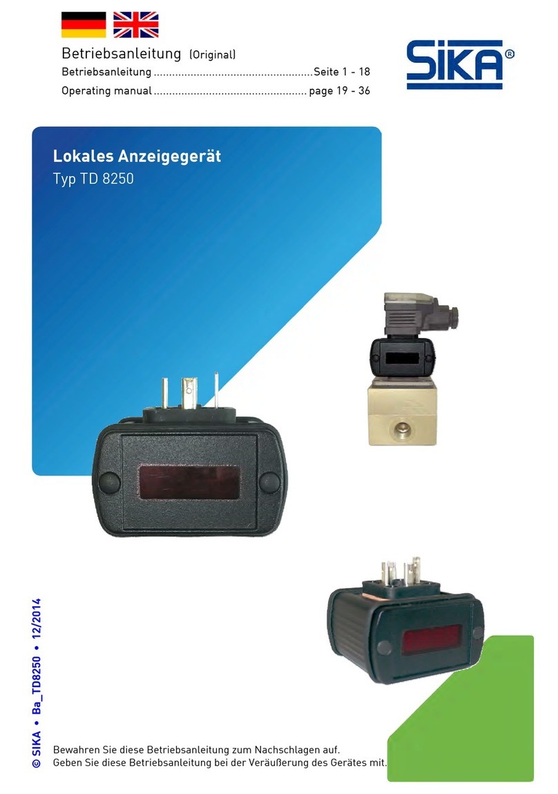 SIKA TD 8250 User manual