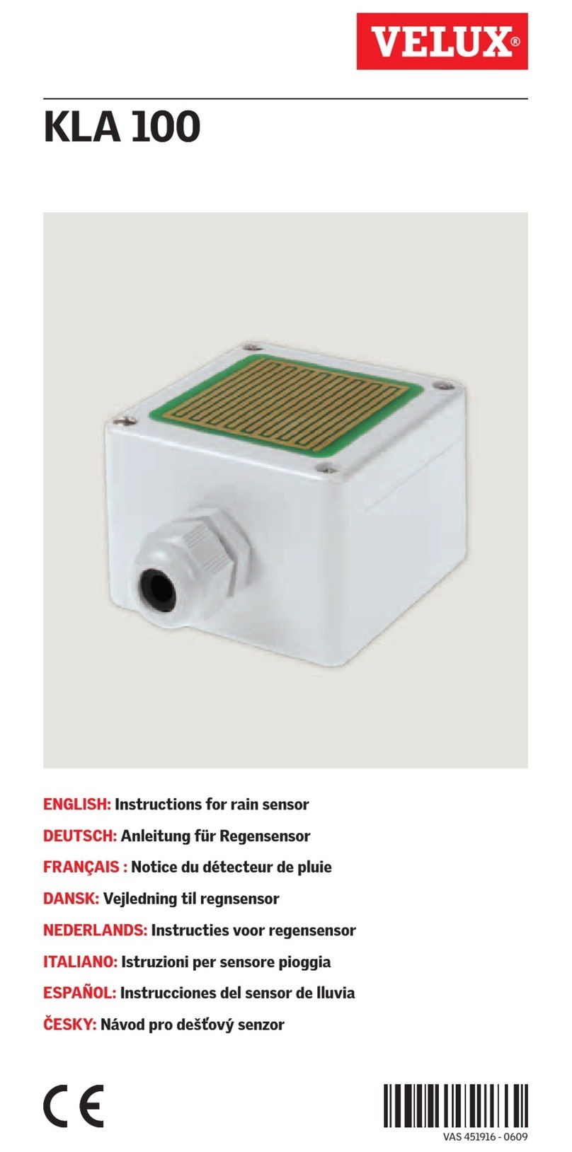 Velux KLA 100 User manual