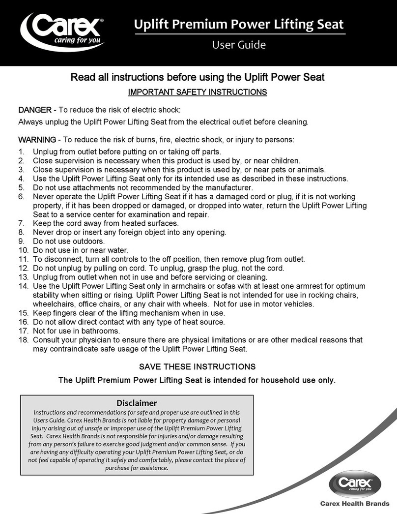 Carex Uplift Premium Power Lifting Seat user guide