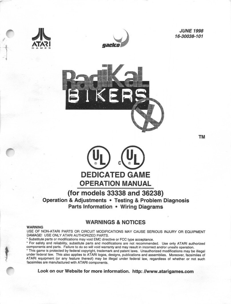 Atari RadiKal Bikers 33338 Operation manual Atari RadiKal Bikers 33338 Operation manual